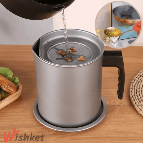 Stainless Steel Oil Filter Pot with Tray