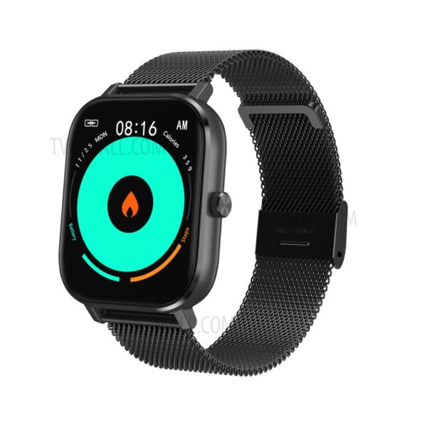 Large Screen Heart Rate Blood Oxygen Monitoring Smart Watch - Black