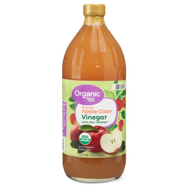 Great Value Organic Raw Unfiltered Apple Cider Vinegar, 32 fl oz