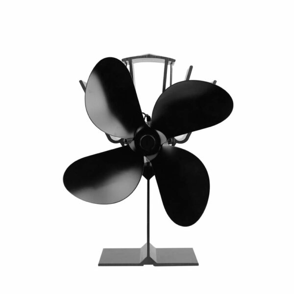 Stove Fan for Wood Burners Heat-powered Double-headed Fireplace Fan