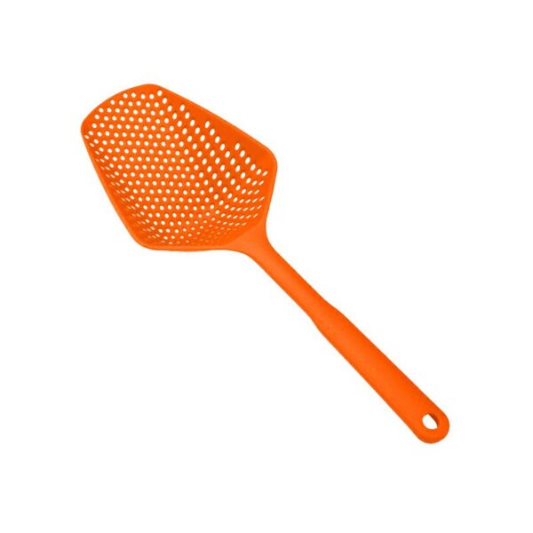 Spatula Food Strainer Drain Water Shovel BPA Free Plastic Spoon - Orange