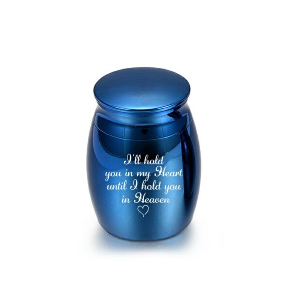 Human Ashes Holder Memorial Keepsake Ash Heart Heaven - Blue